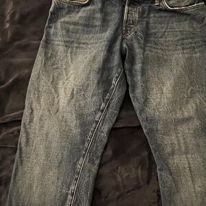 faded Todd Snyder jeans, 34x34, slim fit button-fly jeans